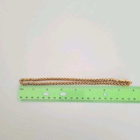 Vintage Mario Valentino Gold Plated Chain Necklace 15 Inch Thick Chocker - Picture 7 of 7